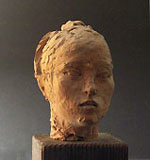 BRUNO INNOCENTI, Head of a Young Woman, plaster and wax